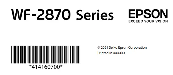 EPSON WF-2870 Series Compact Multifunction Inkjet Printer User Guide