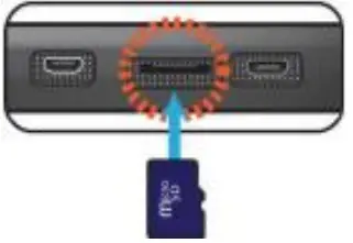 Inserting a storage card