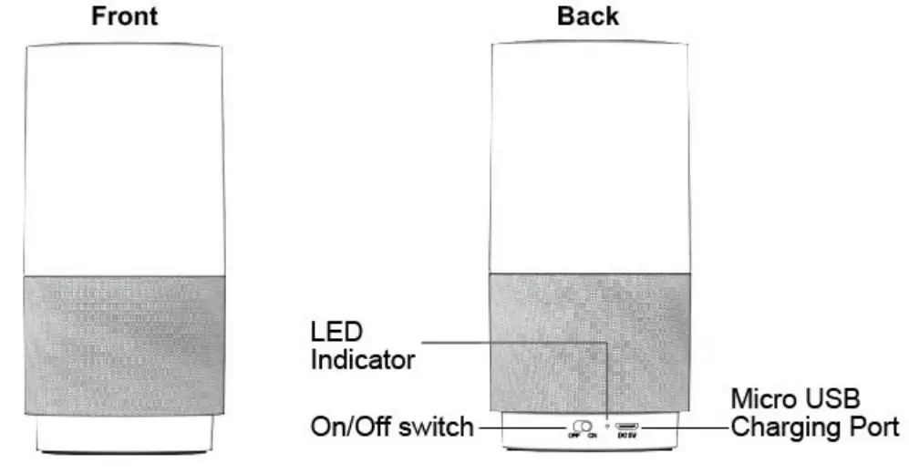 BASS JAXX SP 0207 Pillar Wireless Speaker - overview