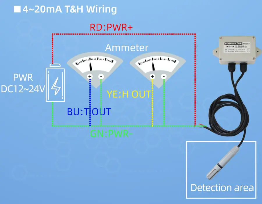 SONBEST SM1900M 4 20mA Current Type Protection Type Temperature Sensor - wiring 4