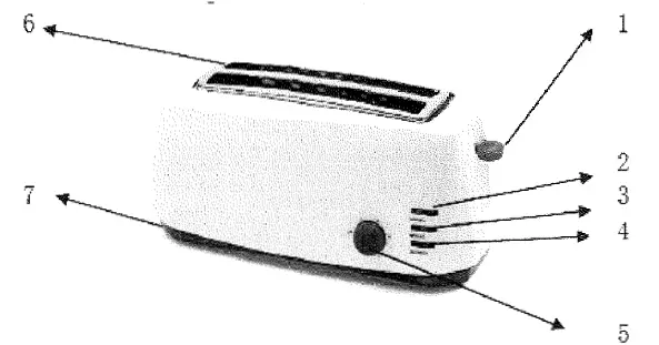 Quest 35049 1400W 4 Slice Toaster-FIG-1