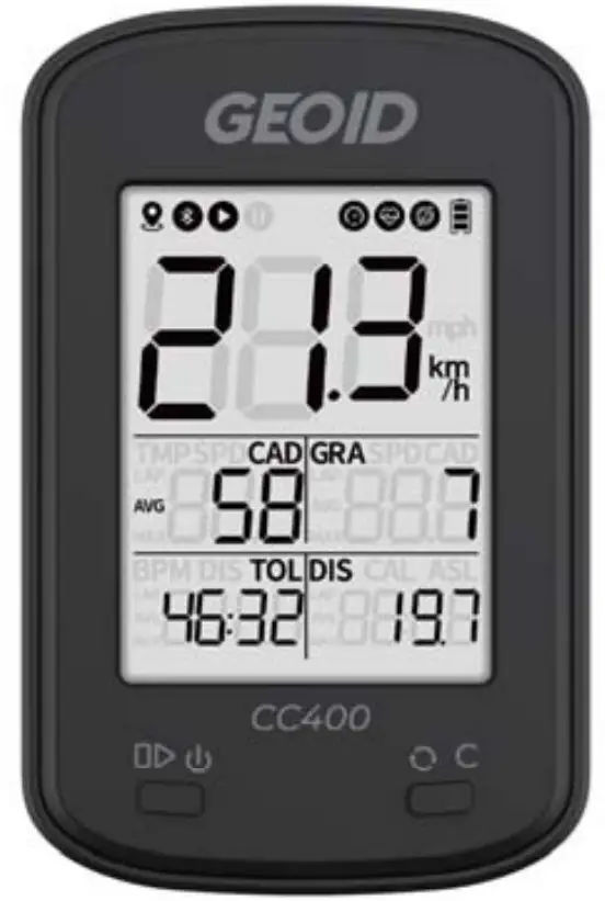 GEOID CC400 Bicycle Smart Computer Cycling GPS Wireless Sensor -