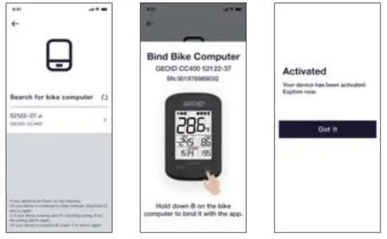 GEOID CC400 Bicycle Smart Computer Cycling GPS Wireless Sensor - 6