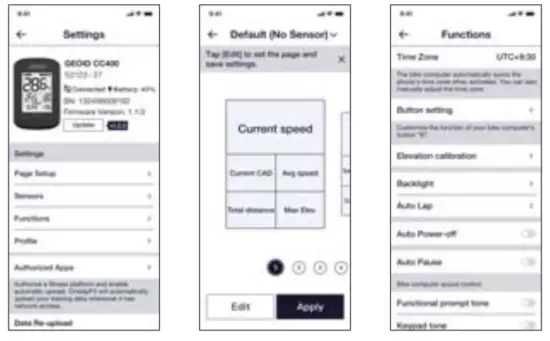 GEOID CC400 Bicycle Smart Computer Cycling GPS Wireless Sensor - 7