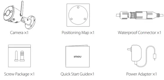 IMOU Bullet 2S Wi Fi Camera - Package content