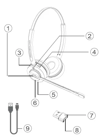 ADDASOUND BT210 Inspire 16 Professional Wireless Headset-fig-1
