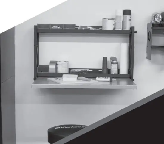 Montezuma MFS3219B Fold Down Workstation