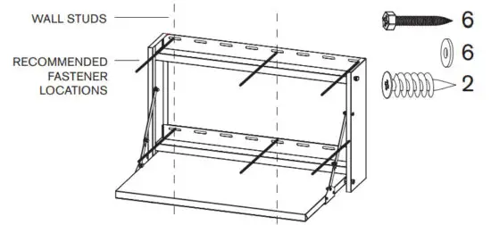 Montezuma MFS3219B Fold Down Workstation - INSTALLATION