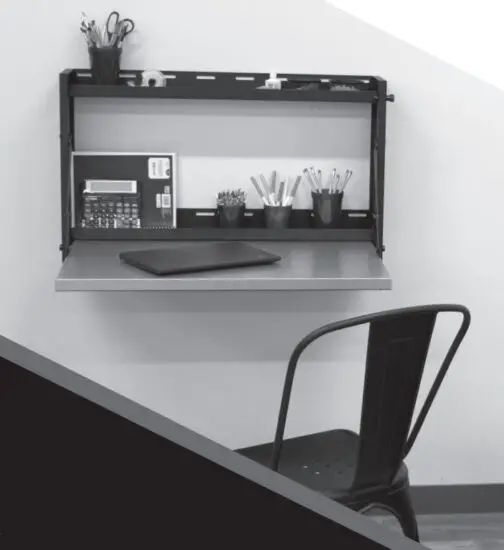 Montezuma MFS3219B Fold Down Workstation - fig