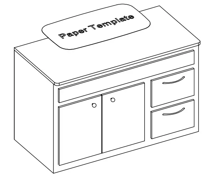 Kraus Porcelain Enameled Steel Undermount Kitchen KPosition Template