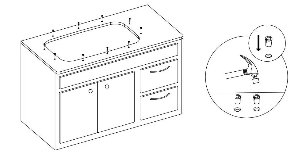 Kraus Porcelain Enameled Steel Undermount Kitchen Sinks Install Anchors