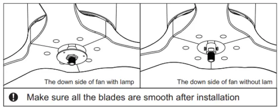Fan blade installation