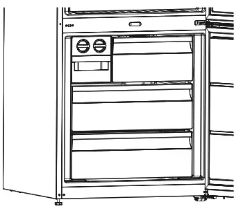 SHARP SJ-BA34CHXIE-EU Upright Standing Fridge-Freezers - Freezer box