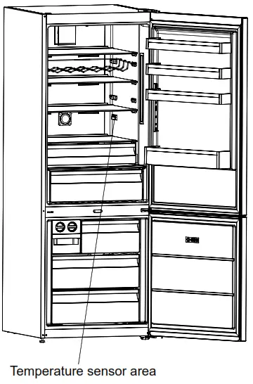 SHARP SJ-BA34CHXIE-EU Upright Standing Fridge-Freezers - Refrigerator compartment
