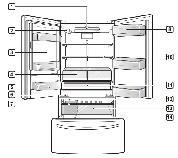LG French Door Refrigerator - Interior