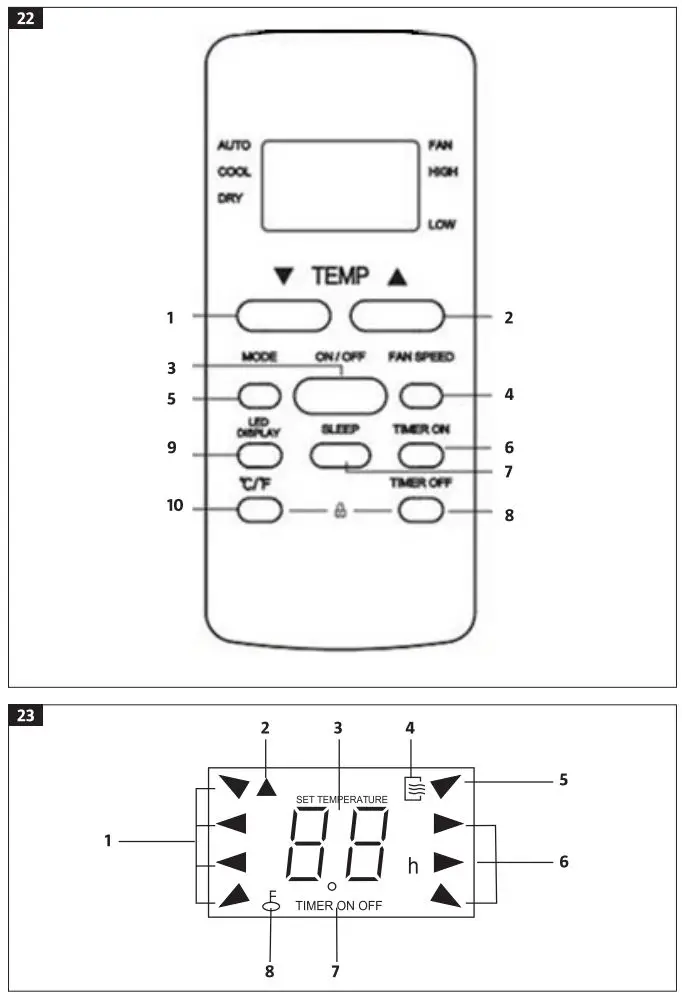 anslut 013946 Portable Air Conditioning Instruction Manual - Fig 22,23