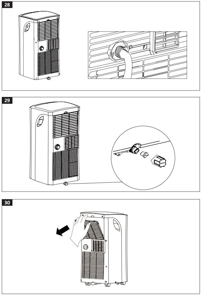 anslut 013946 Portable Air Conditioning Instruction Manual - Fig 28,29,30