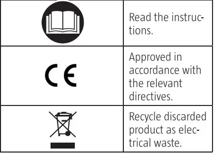 anslut 013946 Portable Air Conditioning Instruction Manual - Symbols