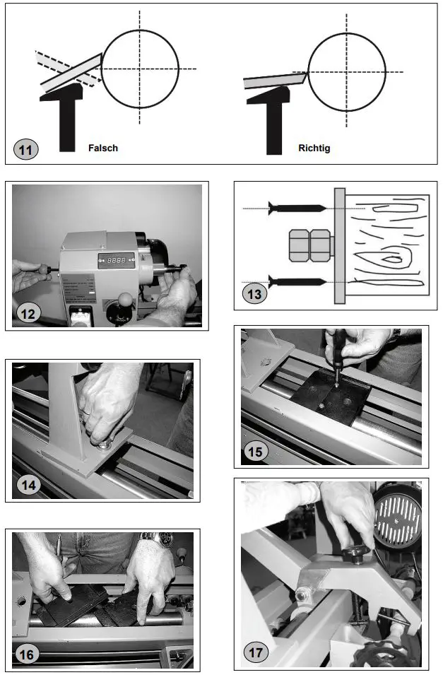 Gude GDM 1000 Professional Wood Lathe Machine Instruction Manual - Fig 3