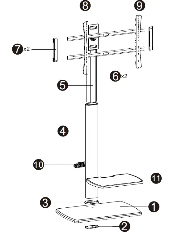 FITUEYES-FT-E2651WB-TV-STAND-WITH-MOUNT -fig1