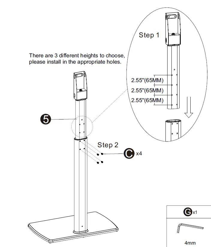FITUEYES-FT-E2651WB-TV-STAND-WITH-MOUNT -fig6