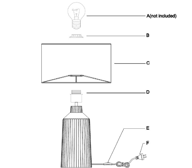 Lucci decor 271140 Miro 1 Light Table Lamp fig 1