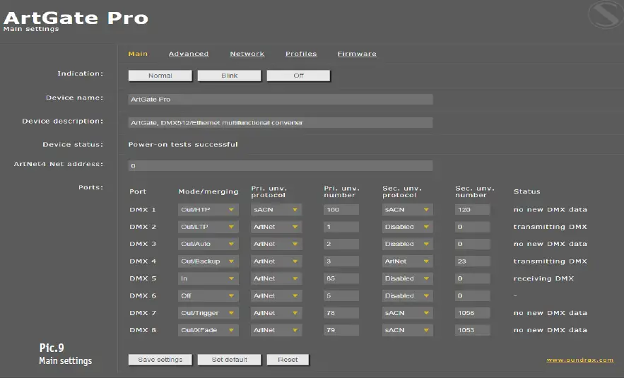 SUNDRAX RGS-X-2D2B-DC ArtGate DMX-Ethernet Converters - Copy