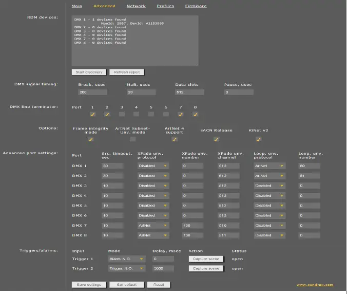 SUNDRAX RGS-X-2D2B-DC ArtGate DMX-Ethernet Converters - Copy
