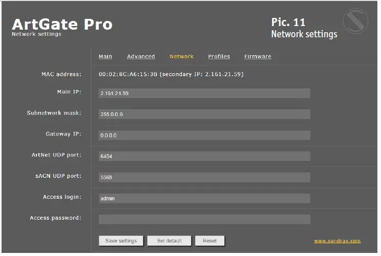 SUNDRAX RGS-X-2D2B-DC ArtGate DMX-Ethernet Converters - Copy