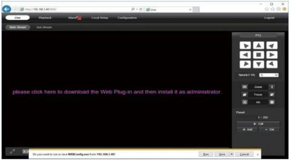 VIKVIZ IP Camera User Guide - login page