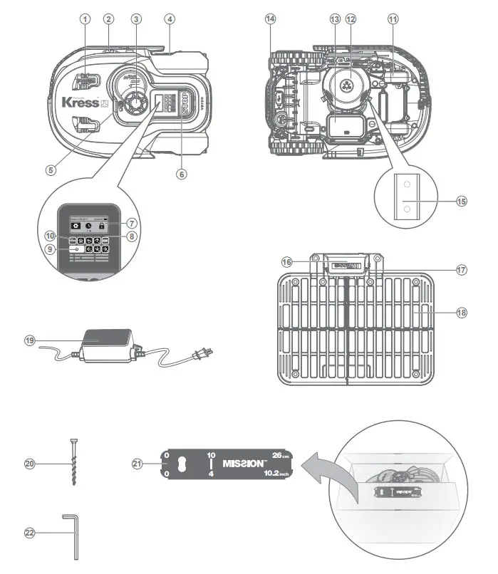 Kress KR121E Robot Lawn Mower - Figure 1