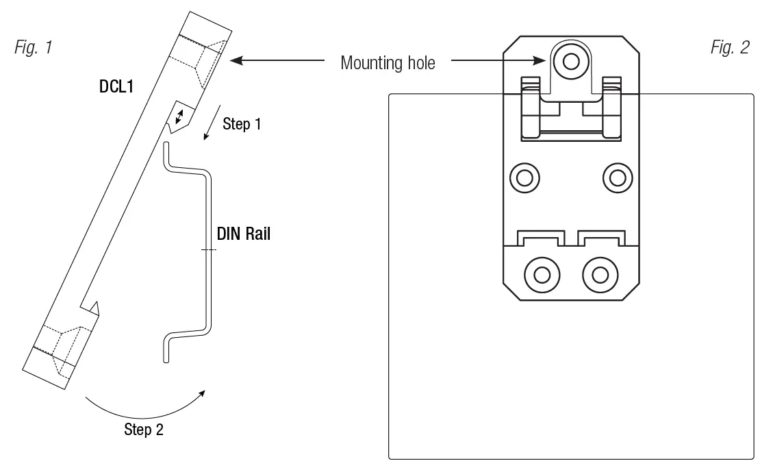 Altronix DCL1 DIN Rail Mounting Clip fig 1