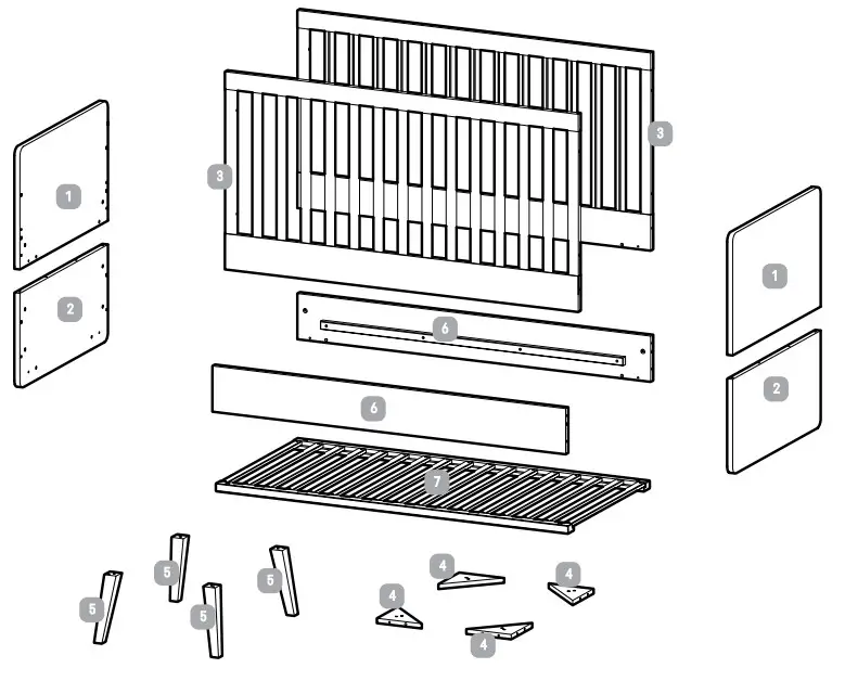 Silver Cross 32403301 Westport Cot Bed - Figure 1