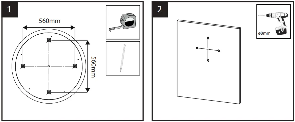 better bathrooms LEDGAL010 ø800 Round Backlit Colour Change LED Mirror-fig4