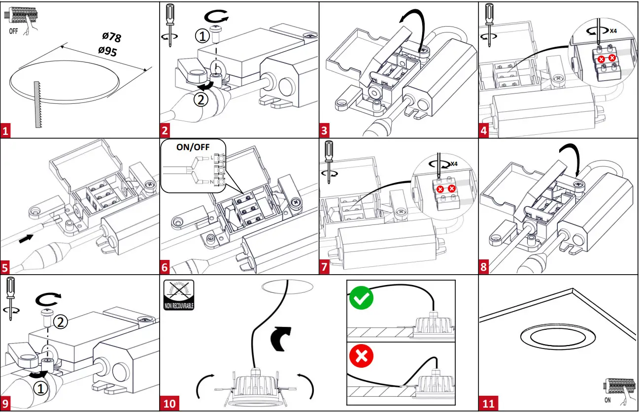 resistex 627lm CHR 4000K Aqualed Light Instruction - INSTALLATION