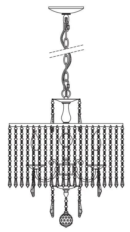 HOME DECORATORS COLLECTION HD 1145MB 3 Light Chandelier