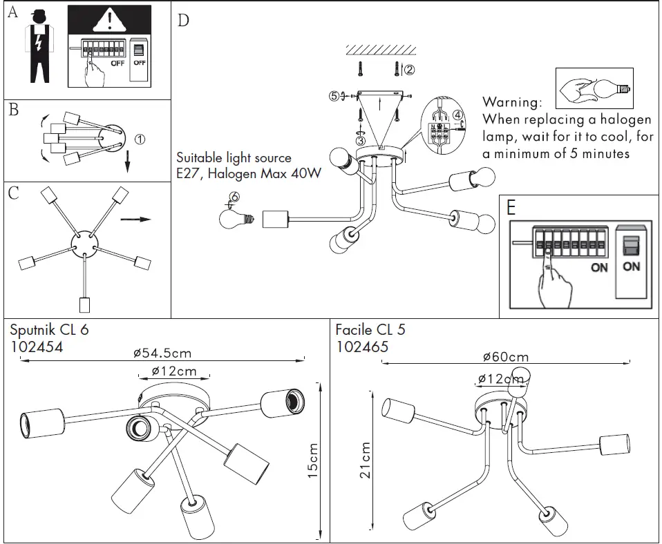 QAZQA 102454 Sputnik CL Design Ceiling Light-2