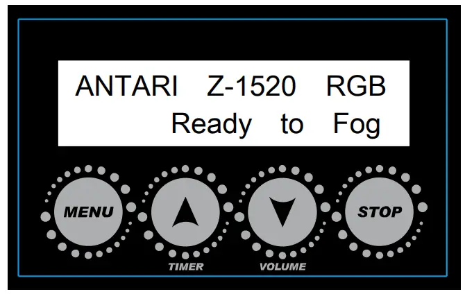 Antari Z 1520 RGB Fog Machine - Control Panel