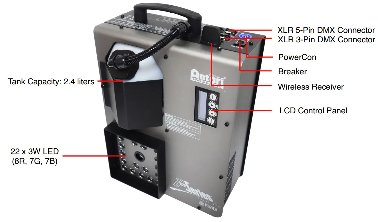 Antari Z 1520 RGB Fog Machine - Fig 1