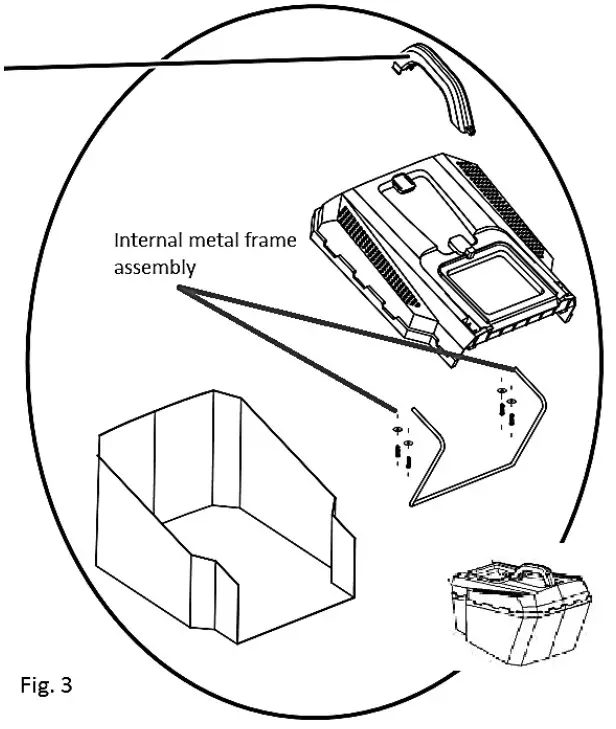 Coopers G287 Compact Lawn Mower -Grass box assembly