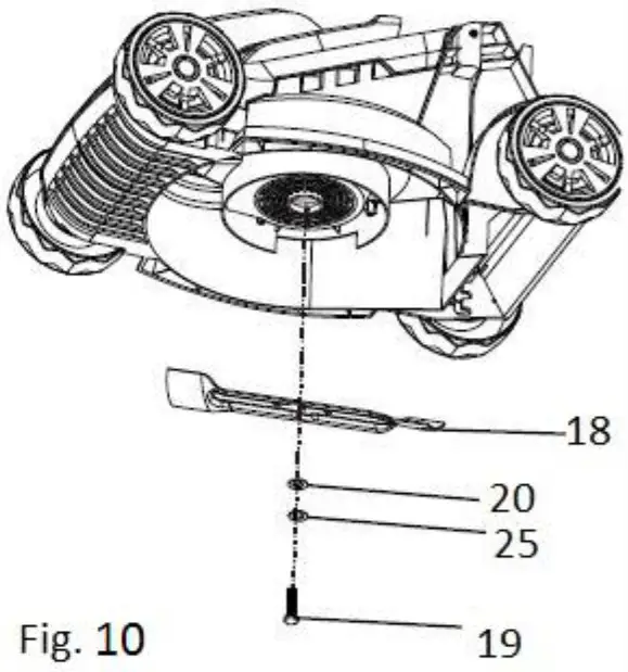 Coopers G287 Compact Lawn Mower -REPLACING THE CUTTING BLADE 10