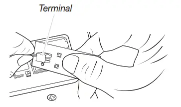 Unplug the LED terminal