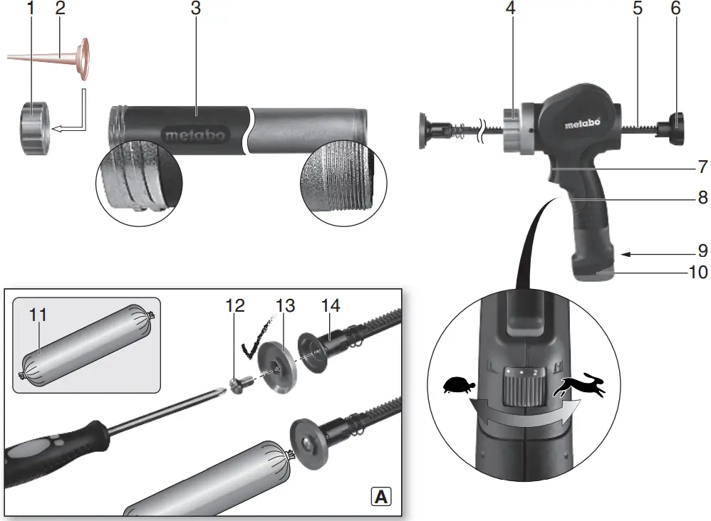 metabo PowerMaxx KP Glue Gun-fig2