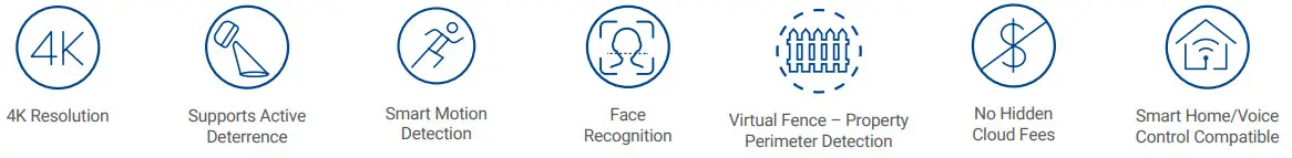 LOREX 4K Recording with Smart Motion Detection and Facial Recognition-4k