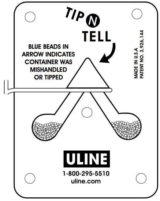 Uline S-866 Tip-n-tell Indicators User Guide