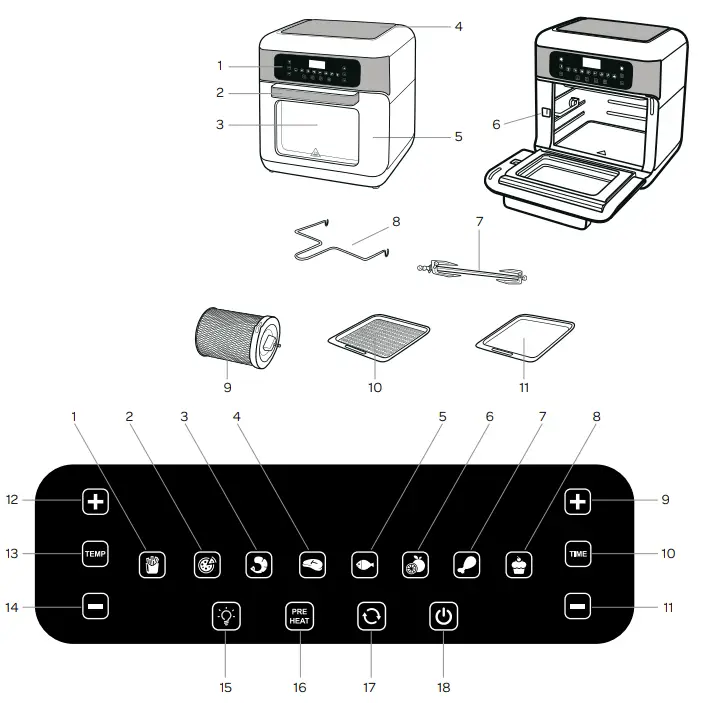 INVENTUM GF1200HLD Hot Air Fryer Oven - product description