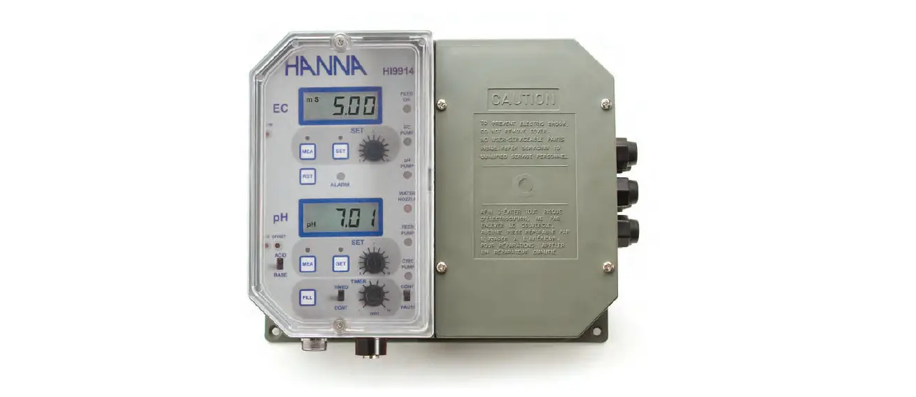 Hanna Instruments Hi 9914 Industrial Grade Ph And Conductivity Fertigation Controller User Manual Hanna Instruments Hi 9914 Industrial Grade Ph And Conductivity Fertigation Controller User Manual