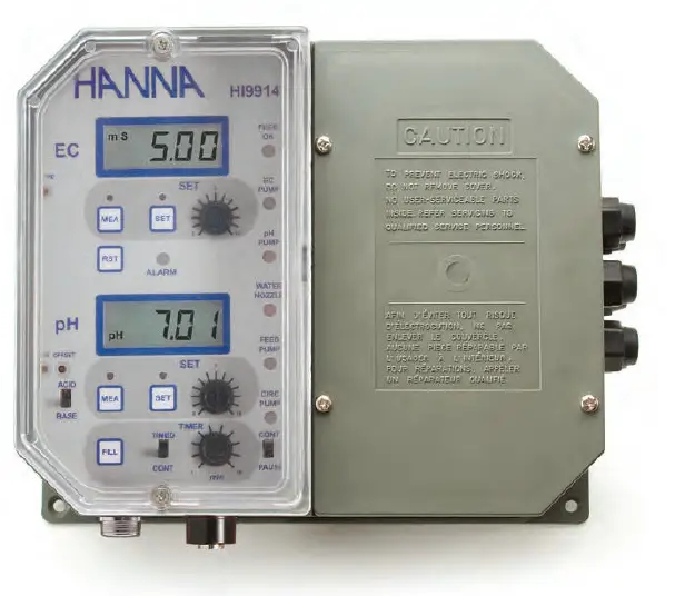 HANNA-instruments-HI 9914-Industrial-Grade-pH-and-Conductivity-Fertigation-Controller-User-Ma