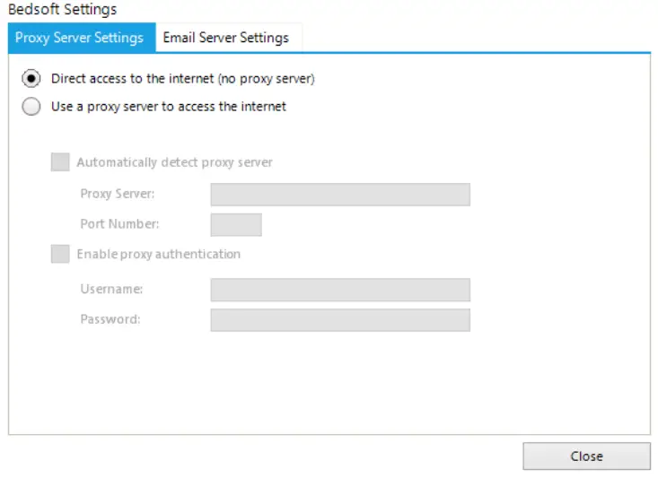 coVita ToxCOdata Software - Server Settings