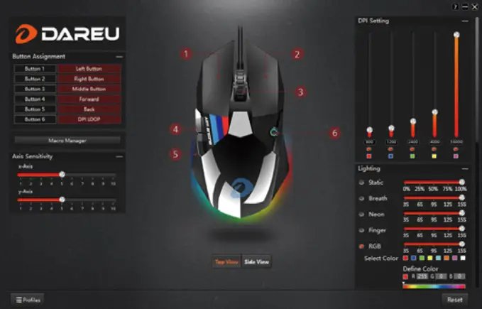 DAREU A970 Wired Gaming Mouse - Figure 4